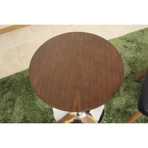 ラウンドテーブル(丸型テーブル) 幅Φ50cm 木製 スチール 木目調 ブラウン 商品写真3
