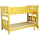 二段ベッド(シングルベッド2台) フレームのみ 木製 安全金具/階段付き スノコ床板 ライトブラウン - 縮小画像1