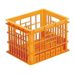 (業務用10個セット) 三甲(サンコー) クールキャリア(保冷用コンテナボックス) 2型 PP製 オレンジ  商品写真