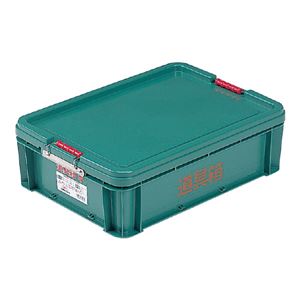 (業務用10個セット) 三甲(サンコー) 左官用道具箱/ツールボックス 【中】 グリーン(緑)  商品写真