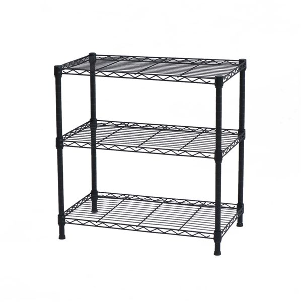 NERO19φ 3段セット 約幅60cm 奥行35cm 高さ62cm ブラック 組立品【代引不可】