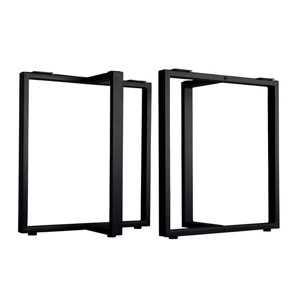 【脚のみ】 ダイニングテーブル用 テーブル脚T型2本セット ブラック 組立品【代引不可】