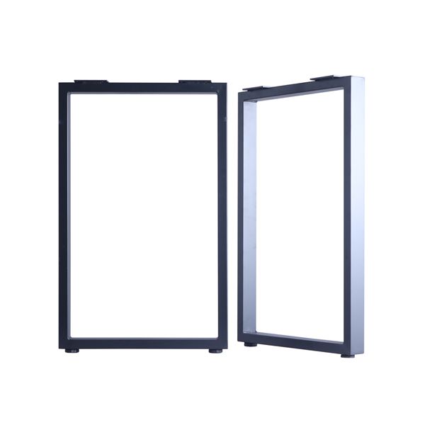 【脚のみ】 デスク用 テーブル枠脚2本セット ブラック【代引不可】