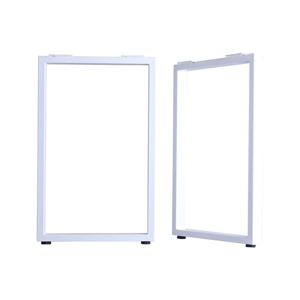 【脚のみ】 デスク用 テーブル枠脚2本セット ホワイト【代引不可】