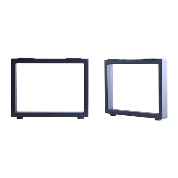 【脚のみ】 ローテーブル用 テーブル枠脚2本セット 約幅43cm ブラック【代引不可】