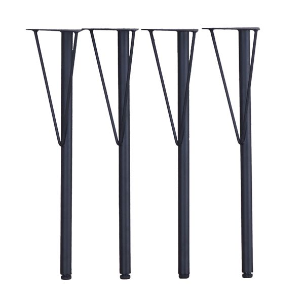 【脚のみ】 ダイニングテーブル用 テーブル脚Y型4本セット ブラック【代引不可】