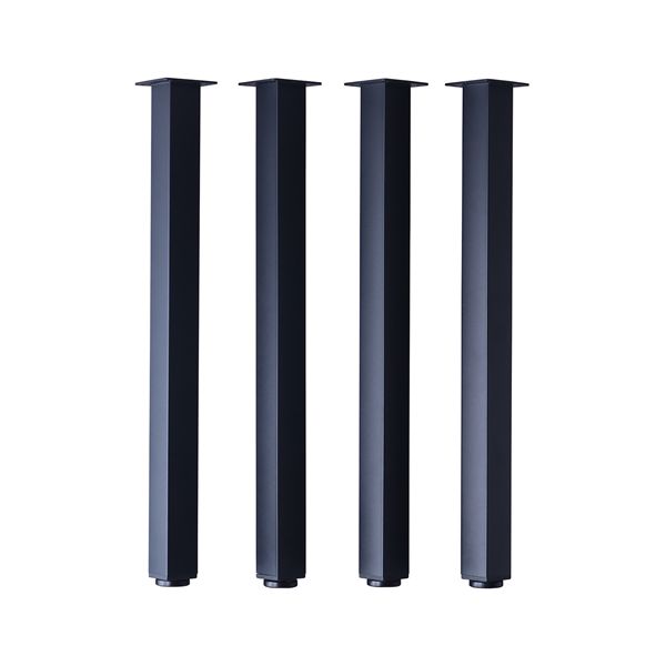 【脚のみ】 ダイニングテーブル用 テーブル角脚4本セット ブラック【代引不可】