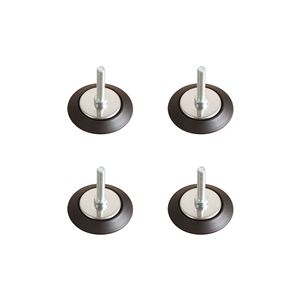 〔4個セット〕 アジャスター 約直径6.2×全体高さ5.6cm ネジ約直径8mm 高さ調整可 テーブル脚 スチールラック リビング DIY