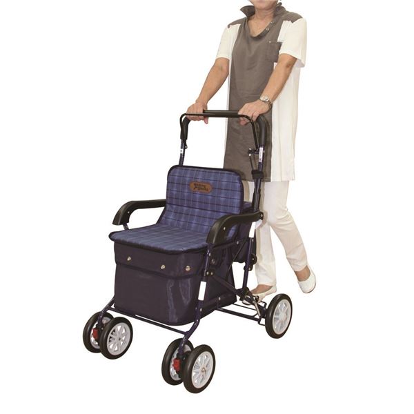 アルミ製シルバーカー/手押し車 【スタンダードタイプ】 大容量収納 幅広座面 幸和製作所 〔介護用品 福祉用品〕
