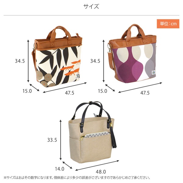 「おしゃれなシルバーカー」「セレクションカート」のサイズ