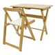 折りたたみ式デスク・チェアセット 木製 椅子座面：合成皮革（合皮） ナチュラル 【完成品】 - 縮小画像1