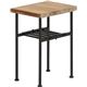 サイドテーブル(ミニテーブル/コーヒーテーブル) JOKER 幅30cm 木製/杉古材×スチール 収納棚付き 木目調 - 縮小画像1