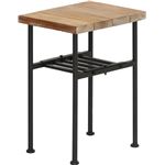 サイドテーブル(ミニテーブル/コーヒーテーブル) JOKER 幅30cm 木製/杉古材×スチール 収納棚付き 木目調