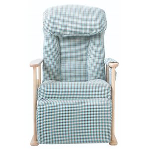 リクライニングチェア(高座椅子) 梢 フットレスト/肘付き 無段階ガス式 BL ブルー(青) 商品写真2