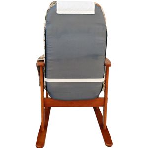 肘付き高座椅子/リクライニングチェア 【安定型】 木製 高さ調節可 ベージュフラワー 商品写真3