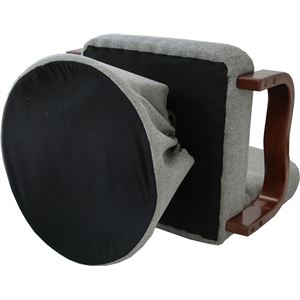 回転高座椅子(3段階リクライニングチェア) 撫子 肘付き グレー(灰) 【完成品】 商品写真4