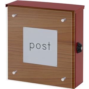 壁掛けポスト レッド 【完成品】