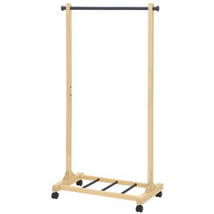 キャスターハンガー ナチュラル 【組立品】