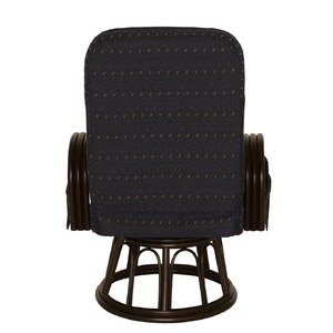 漣-さざなみ-　ラタン回転高座椅子　リクライニングチェア ブルー 商品写真3