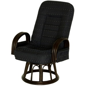 漣-さざなみ-　ラタン回転高座椅子　リクライニングチェア ブルー 商品写真4