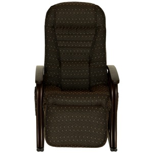 漣-さざなみ-　ラタンフットレスト付き高座椅子　リクライニングチェア ブラウン 商品写真4