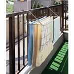 バスタオルハンガー/ベランダ用バスタオル掛け 【幅4.5〜18cmまでの手すりに取り付け可】 ステンレス製 『MORY』