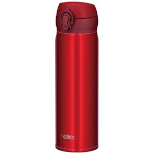 【THERMOS サーモス】 水筒/真空断熱ケータイマグボトル 【メタリックレッド MTR】 500ml 軽量 ワンタッチ・オープン JNL-504