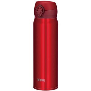 【THERMOS サーモス】 水筒/真空断熱ケータイマグボトル 【メタリックレッド MTR】 600ml 軽量 ワンタッチ・オープン JNL-604