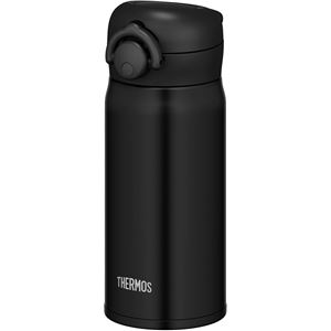 【THERMOS サーモス】 水筒/真空断熱ケータイマグボトル 【マットブラック MTBK】 350ml 軽量 ワンタッチ・オープン JNR-351