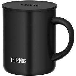 【THERMOS サーモス】 真空断熱マグカップ/コップ 【ブラックBK 350ml】 フタ付き 保温・保冷