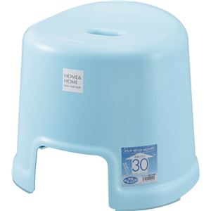ベーシック 風呂椅子/バスチェア 【ブルー】 高さ30cm 防カビ加工付き すべり止め付き 『HOME＆HOME』