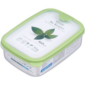 (まとめ) エアキーパー フードケース/保存容器 【ソフトグリーン Mサイズ 860ml】 抗菌効果 食洗機可 【×60個セット】