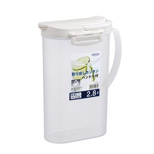 (まとめ) スリム 麦茶ポット/冷茶ポット 【2.8L】 大容量 耐熱 フェローズ・ハンディプッシュ ピッチャー 【×24個セット】