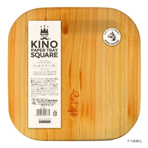 (まとめ) ペーパートレイ/使い捨て食器 【4枚入り】 四角型 木目風 日本製 アウトドア パーティー 【×160個セット】