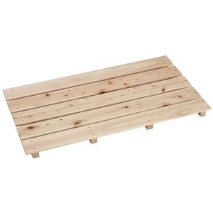 (まとめ) ひのき すのこ/スノコ板 【中】 4本足 85×46.5×3.7cm 殺菌作用 DIY 日本製 押入すのこ 【×10個セット】