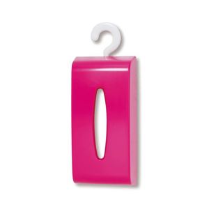 (まとめ) ティッシュケース/ティッシュカバー 【ピンク】 幅290×奥行138×高さ83mm 横置き・吊り下げ可 【×36個セット】