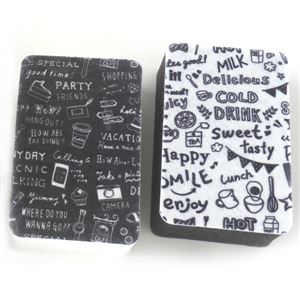 (まとめ) キッチンスポンジ/キッチン用品 【2個入り】 2層構造 エブリデイ プリント 【×180個セット】