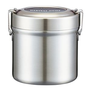 保温ランチボックス/丼型 お弁当箱 【600ml】 真空ステンレス製 保冷・保温 電子レンジ可 ベーシック 男子