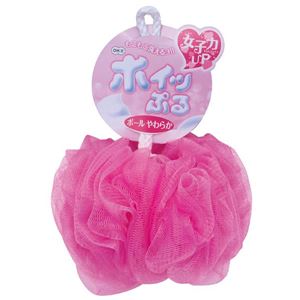 （まとめ）オーエ ホイップル ボール ピンク やわらか 609510 （ボディスポンジ） 【120個セット】