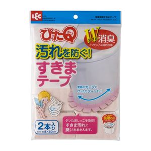 (まとめ) 吸着消臭すきまテープ/消臭シート 【ピンク 2本入り】 トイレ用品 『レック ぴたQ』 【72個セット】