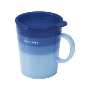（まとめ）レック puretime コップフロート ブルー 250ml BB-116 （フタ付き コップ） 【36個セット】