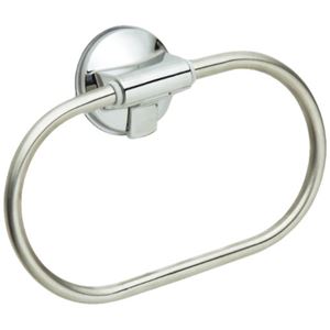 フラット ステンレスタオルリング/タオル掛け 【48個セット】 約幅175mm レバー式吸盤 錆びにくい 〔キッチン 洗面所〕