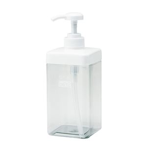 (まとめ) 角型 ディスペンサー/詰め替えボトル 【800ml クリア】 透明 バス用品 『Sfile』 【72個セット】