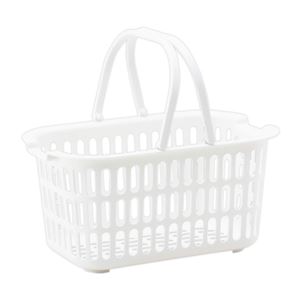 (まとめ) ミニバスケット/収納かご 【ホワイト】 幅28×奥行18×高さ15cm 持ち手付き 全面メッシュ レック 【36個セット】