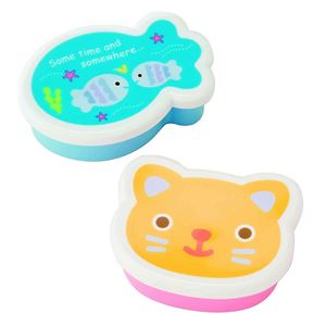 (まとめ) フタ付きライスカップ/おにぎり型 【ねことさかな】 キャラ弁 デコ弁 お弁当グッズ 『mama's assist』 【160個セット】