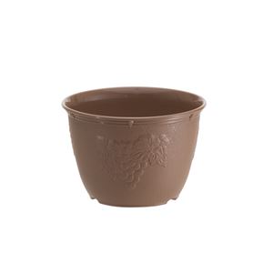 (まとめ) 植木鉢/プランター 【6号】 チョコブラウン プラスチック製 ガーデニング用品 園芸 『ビオラデコ』 【120個セット】