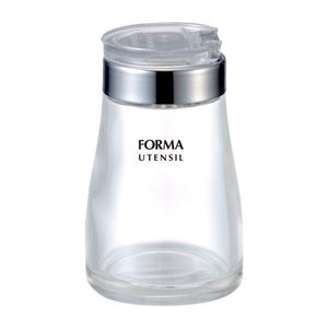 (まとめ) 食塩入れ/調味料入れ 【フタ付き】 ステンレス・ガラス製 キッチン用品 『フォルマHG』 【40個セット】