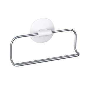 タオルハンガー/タオルリング 【72個セット】 約15.7×2.9×高さ9.2cm 吸盤 レア Wコート 〔キッチン 洗面所 脱衣所〕