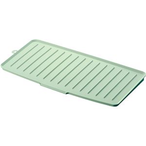 (まとめ) 水切りトレー/水切りマット 【スリム】 抗菌仕様 グリーン リバーシブル キッチン用品 『Nポゼ』 【42個セット】
