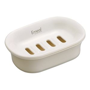 (まとめ) ソープディッシュ/石鹸置き 【ホワイト】 バス用品 『Emeal エミール』 【60個セット 】